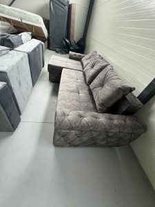 Coltar Suceava extensibil stofa gri.Model modern reversibil