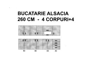 Mobila pentru Bucatarie in Suceava cu usi din MDF.