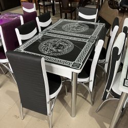 Masa Sticla Print cu 6 scaune Falticeni